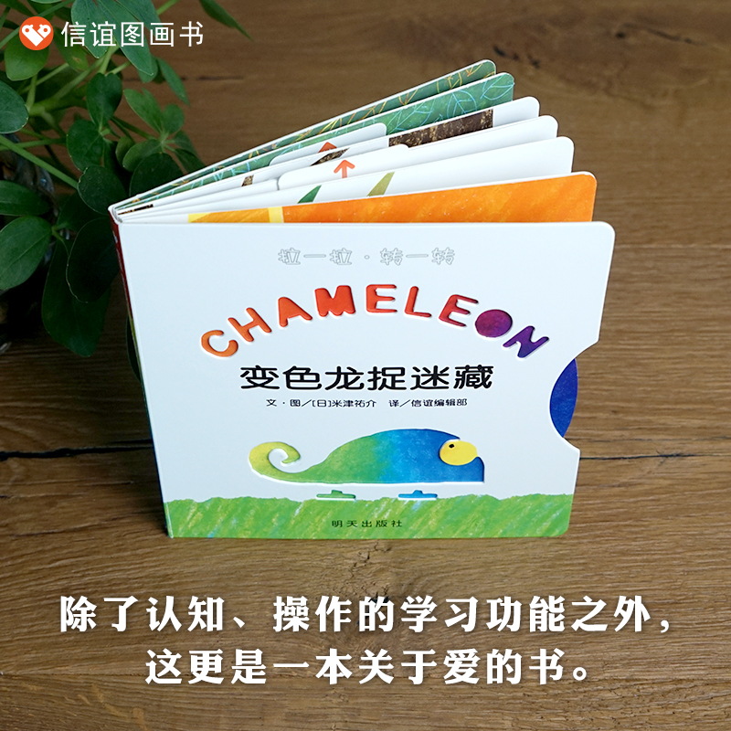 CHAMELEON变色龙捉迷藏阅芽计划推荐书目 0-3岁适合阅读信谊宝宝起步走文·图/[日]米津祐介幼儿儿童宝宝早教启蒙认知绘本-图2