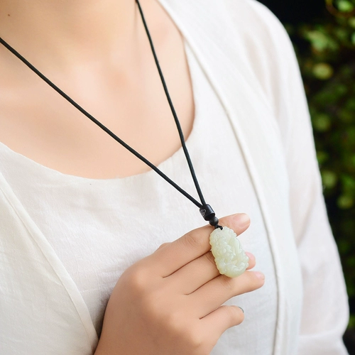 Натуральная подвеска из нефрита, оберег на день рождения, ожерелье, китайский гороскоп