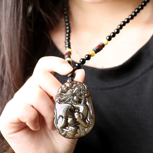 Подвеска из нефрита, ожерелье, аксессуар, талисман, имитация льда, талисман года