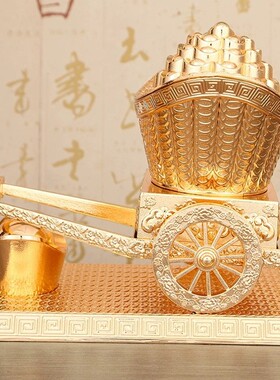 2024龙年居明摆件吉祥物东南方位运财金与禄家居书房办公室饰品