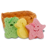 Детская натуральная мультяшная губка для ванны для купания для новорожденных