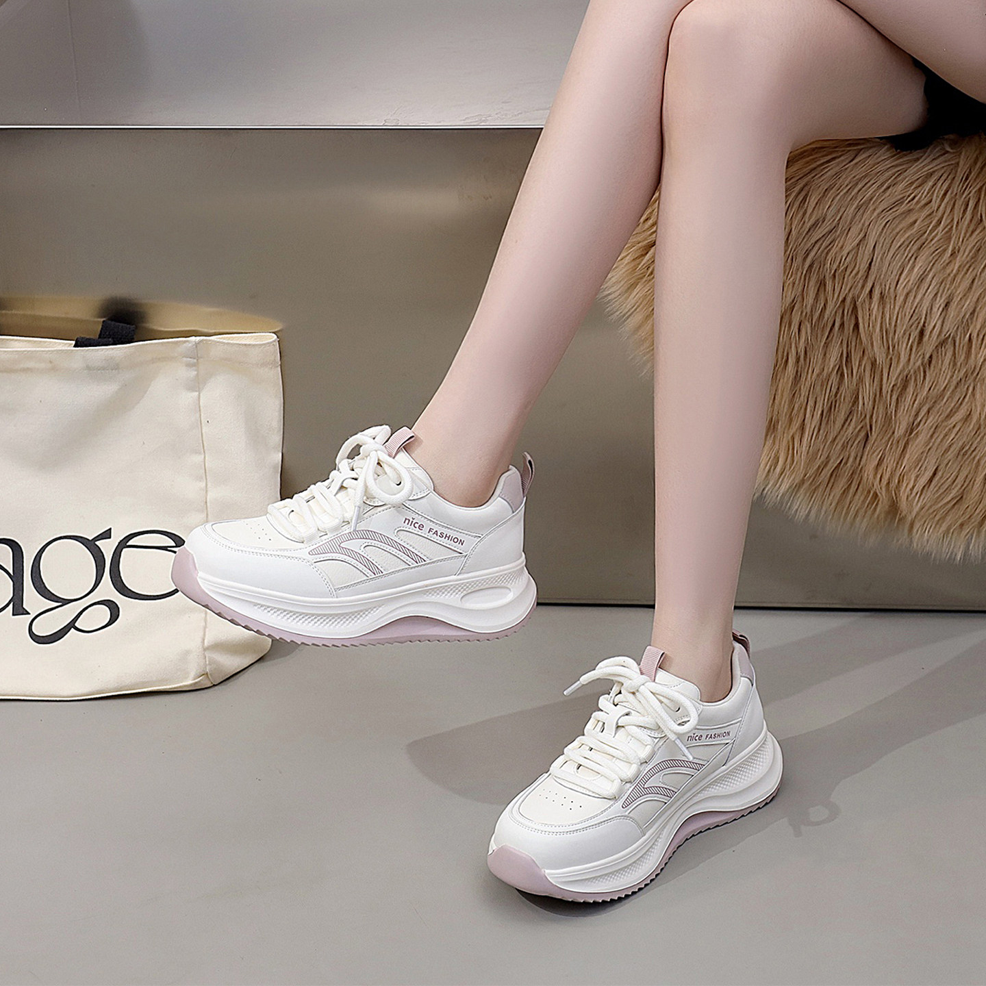 春新款大码女鞋41到43胖脚宽肥运动休闲阿甘鞋轻便舒适特大号单鞋,淘宝优惠券,粉丝福利购,淘宝优惠卷