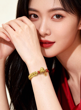 2026马年五帝钱红绳手链女手工编织绳本命年马上有钱手绳男女礼物