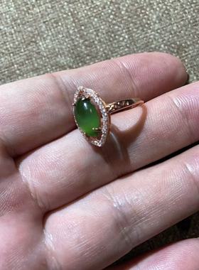 猫眼开口戒指女款俄罗斯证书新疆