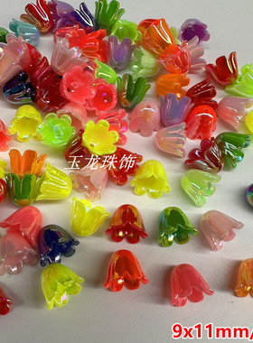 铃兰花手工diy串珠古风流苏发饰
