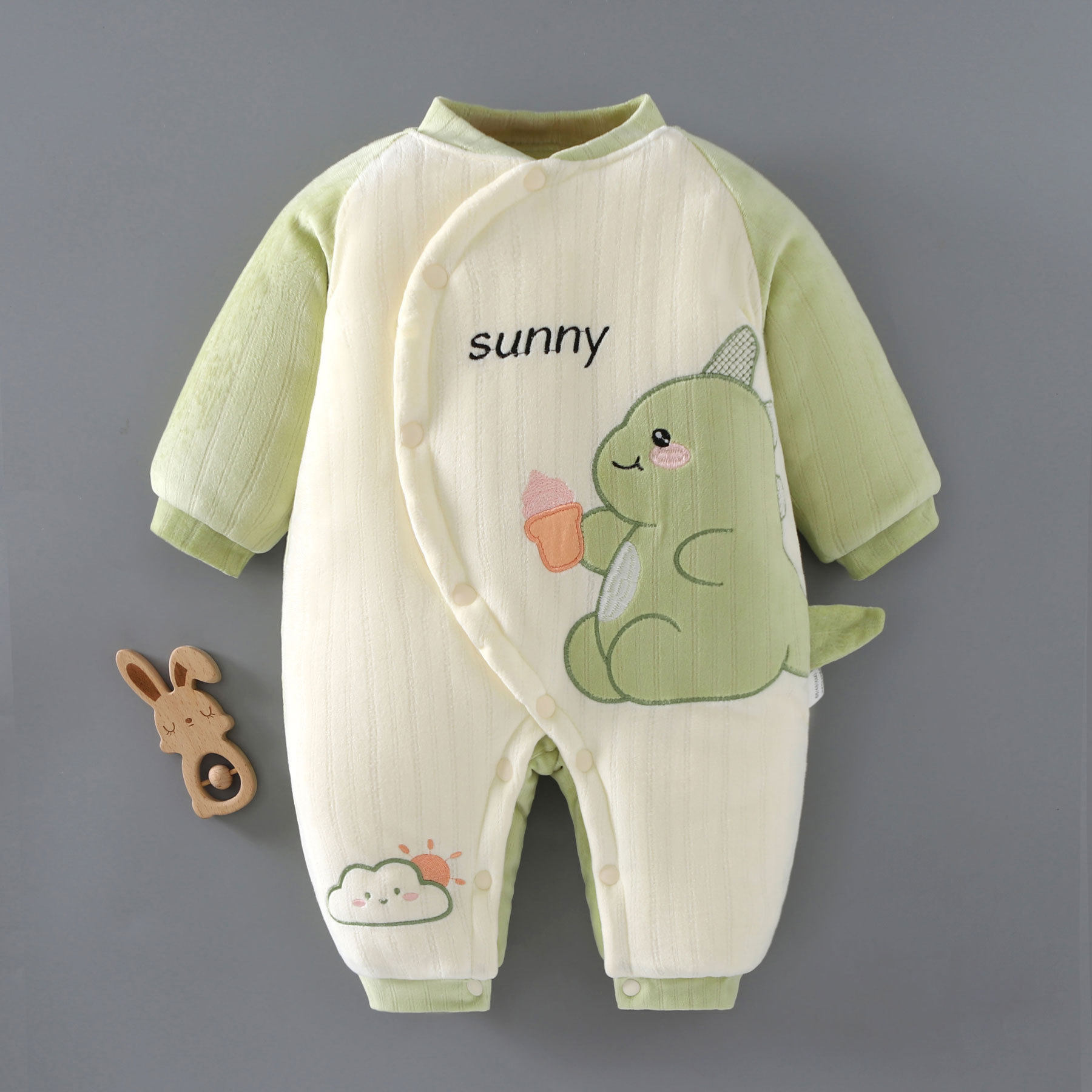 【加厚保暖】婴儿连体衣加厚夹棉男女宝宝衣服秋冬外出亲子装,淘宝优惠券,粉丝福利购,淘宝优惠卷