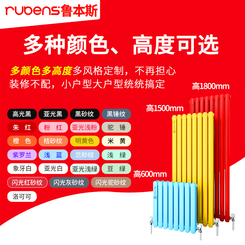 鲁本斯钢制暖气片家用水暖板式换热器过水热壁挂横立式集中供热暖 - 图2