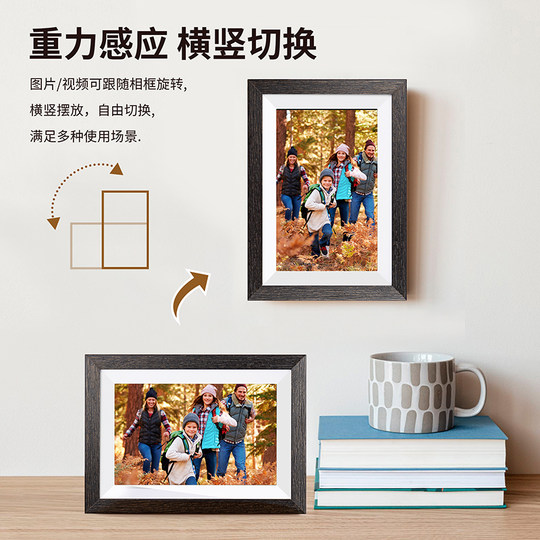 Digital photo frame remotely transmits electronic photo album
