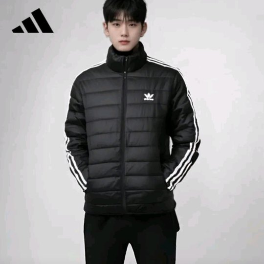 Adidas Clover winter men's and women's sports warm stand-up collar wear-resistant cotton jacket HL9212