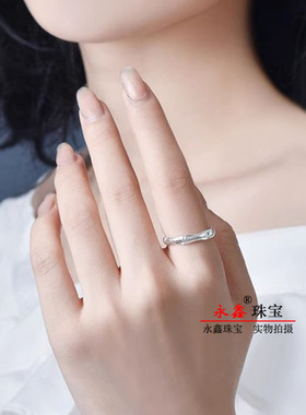女款食指环999足银简约