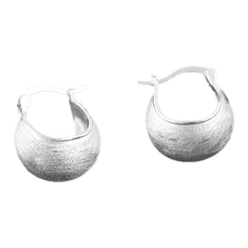 999纯银耳扣女法式拉丝几何U型耳环足银时尚个性气质高级感耳饰,淘宝优惠券,粉丝福利购,淘宝优惠卷