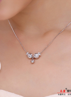 轻奢小众吊坠银项链纯银礼物