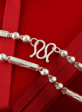 韩版欧美长款未镶嵌银项链送男友