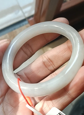 商场撤柜天然和田玉白冰手镯玉镯子 带国家官方证书保真品礼物q16