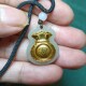 Shopping mall clearance gold-covered jade gold inlaid jade Hetian jade pendant middle rotation fidelity jewelry with certificate