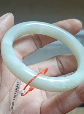 商场撤柜天然和田玉白冰手镯玉镯子 带国家官方证书保真品礼物q27