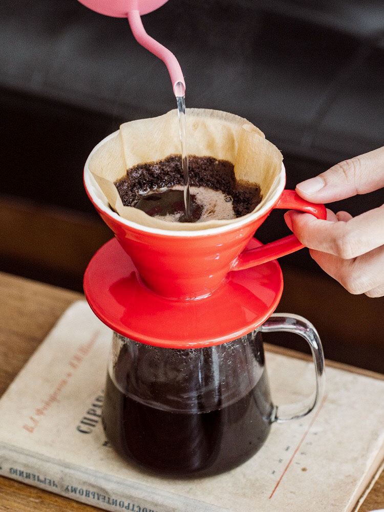 V60纯色陶瓷滤杯咖啡壶套装美式滴漏过滤杯家用冲杯手冲咖啡器具-图0