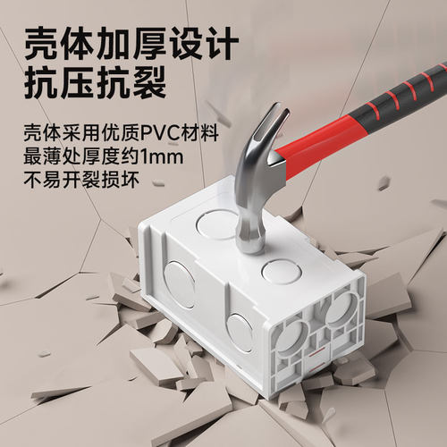 国际电工118型开关插座暗装线盒暗盒底盒大中小预埋盒一二三四位 - 图0