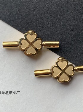 四叶草不锈钢手绳扣不锈钢按扣