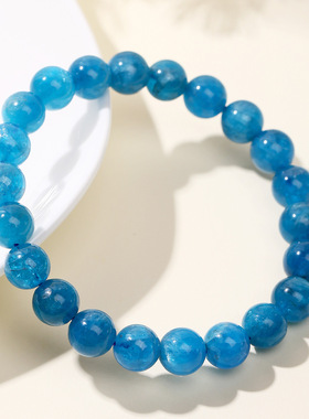 【8A珍藏】天然磷灰石单圈手链巴西老矿助思维 雅气质款小众高级