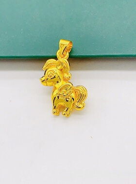 气质小众金色小马吊坠情人节礼物