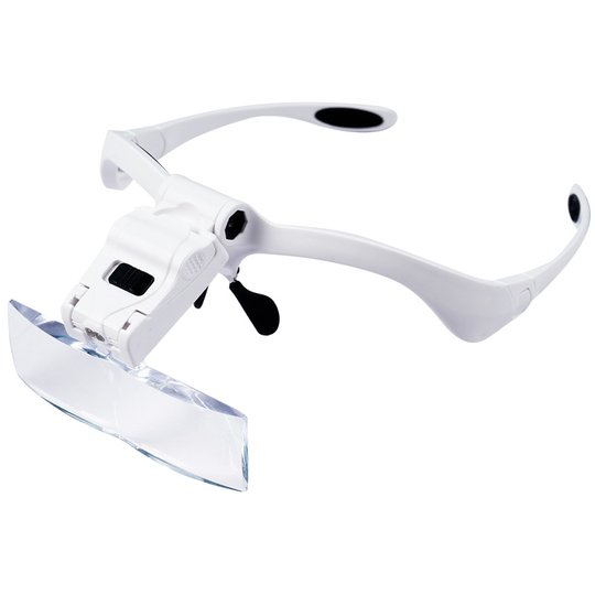 头戴式放大镜高清纹绣对线专用随身携带灯眼镜型扩大镜美嫁接睫毛