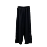 Летние черные тонкие штаны, свободный прямой крой