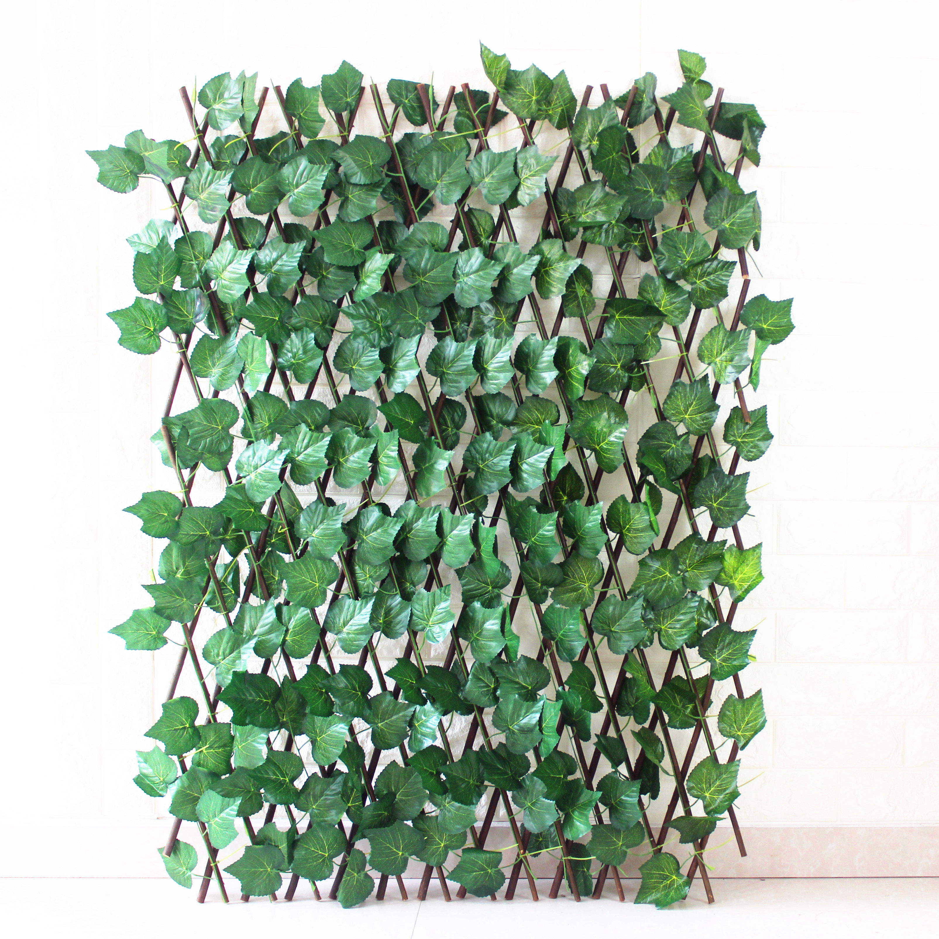 田园装饰栅栏围栏可伸缩拉伸篱笆拉网仿真藤条花朵实木吊顶植物 - 图3