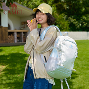 骆驼云影旅行双肩包女旅游轻便背包