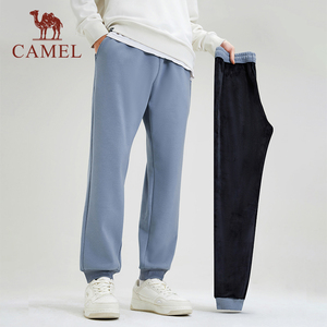 骆驼羊羔绒运动裤男士秋冬季裤子