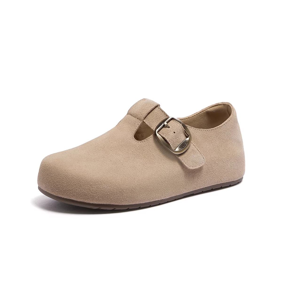 骆驼女鞋2026春季新款懒人一脚蹬复古包头勃肯鞋女玛丽珍平底单鞋,淘宝优惠券,粉丝福利购,淘宝优惠卷