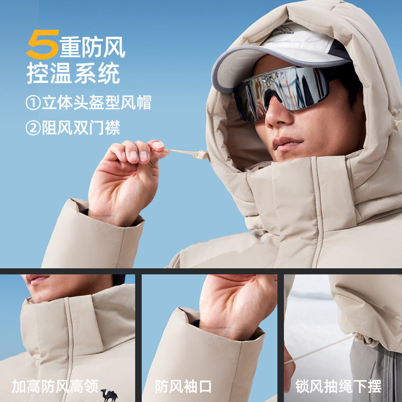 骆驼男装羽绒服男款冬季短款保暖加厚新款黑色户外面包服鸭绒外套,淘宝优惠券,粉丝福利购,淘宝优惠卷