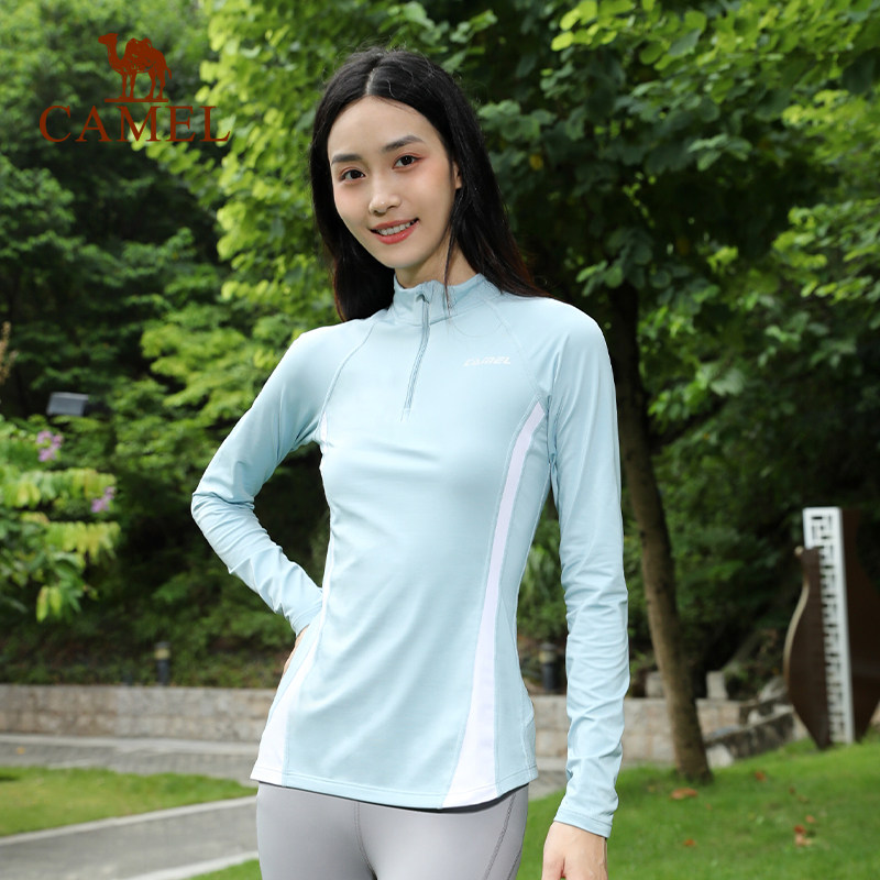 骆驼运动长袖速干t恤女2025夏季薄款弹力短袖健身跑步瑜伽上衣男,淘宝优惠券,粉丝福利购,淘宝优惠卷