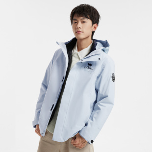 骆驼男装三合一冲锋衣户外夹克羽绒内胆登山透气