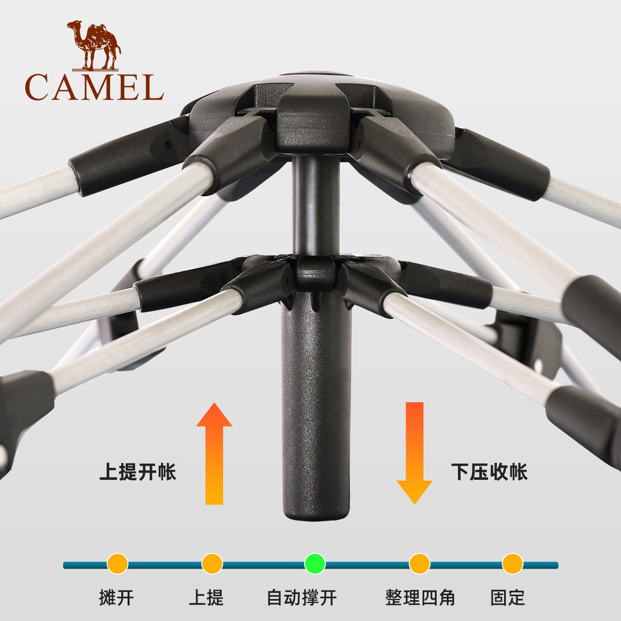 骆驼户外液压加厚便携式全自动帐篷 骆驼露营/旅游/登山帐篷