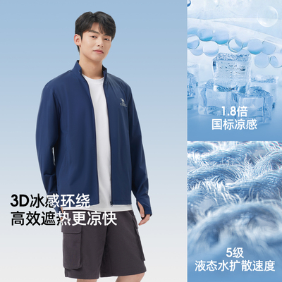 骆驼冷白皮 | 户外原纱防晒衣男士夏季立领夹克防紫外线轻薄外套