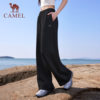 Camel knitted cotton straight loose casual pants for men and women
