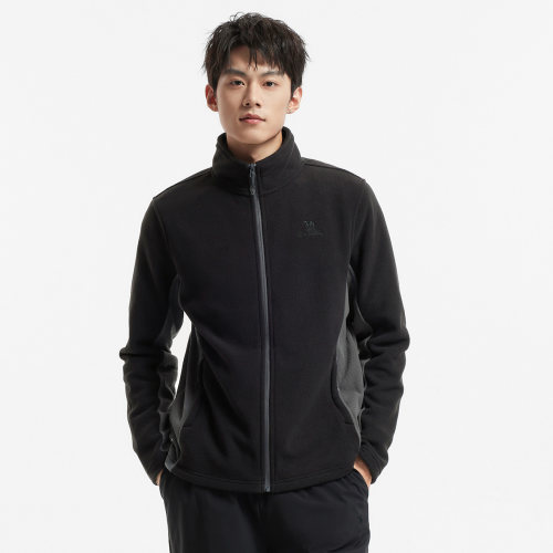 骆驼男装卫衣春秋季户外内胆摇粒绒保暖抓绒上衣加绒运动外套长袖 - 图1