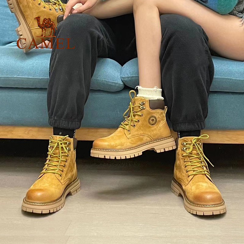 骆驼马丁靴男鞋秋季新款踢不烂大黄靴