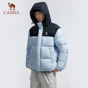 骆驼鹅绒羽绒服男短款加厚