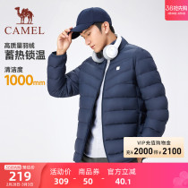 Camel light and thin short and down одежды Mens 2023 Winter New sports Leisure stand sude Sude Duck Sude