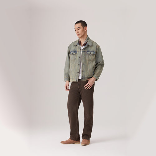 Levi's李维斯男士美式简约复古水洗做旧休闲翻领宽松牛仔夹克外套 - 图0