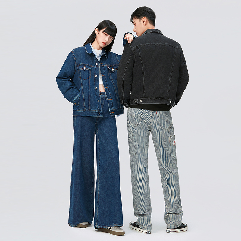 Levi's李维斯新款情侣装牛仔夹克棉服外套保暖时尚潮流外套