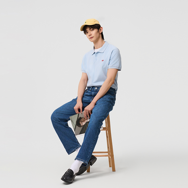 Levi's李维斯 24夏季新款男士美式复古502锥形修身蓝色宽松牛仔裤