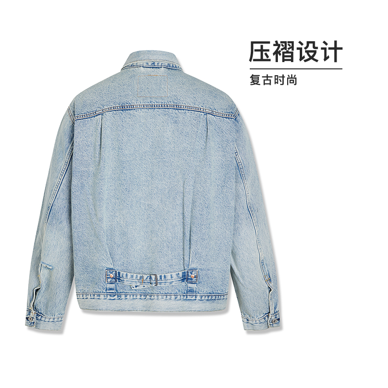 【商场同款】Levi's李维斯24夏季新款男士磨破复古时尚牛仔外套-图2