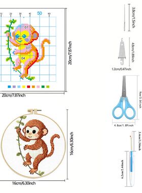 跨境十字绣儿童手工DIY材料包 初学者新手入门简单卡通动物款益智