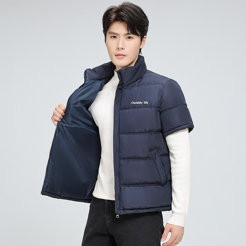 羽绒棉服男士半袖马甲胖子冬季保暖带袖棉袄宽松大码短袖背心坎肩,淘宝优惠券,粉丝福利购,淘宝优惠卷