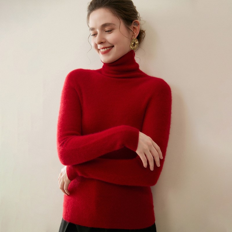小山羊绒衫女高领修身套头针织打底衫通勤穿搭毛衣百搭,淘宝优惠券,粉丝福利购,淘宝优惠卷