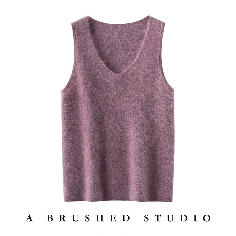 山羊绒衫女V领无袖吊带针织背心保暖羊绒马甲纯色上衣内搭,淘宝优惠券,粉丝福利购,淘宝优惠卷