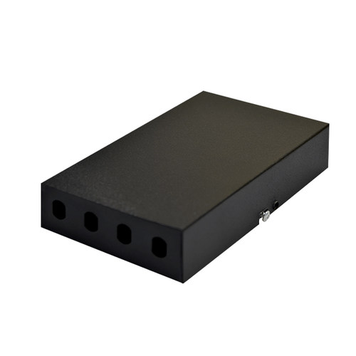 HHX4口FC终端盒光纤光缆4口ST终端盒机架接线盒光纤熔接盒配线架 - 图0